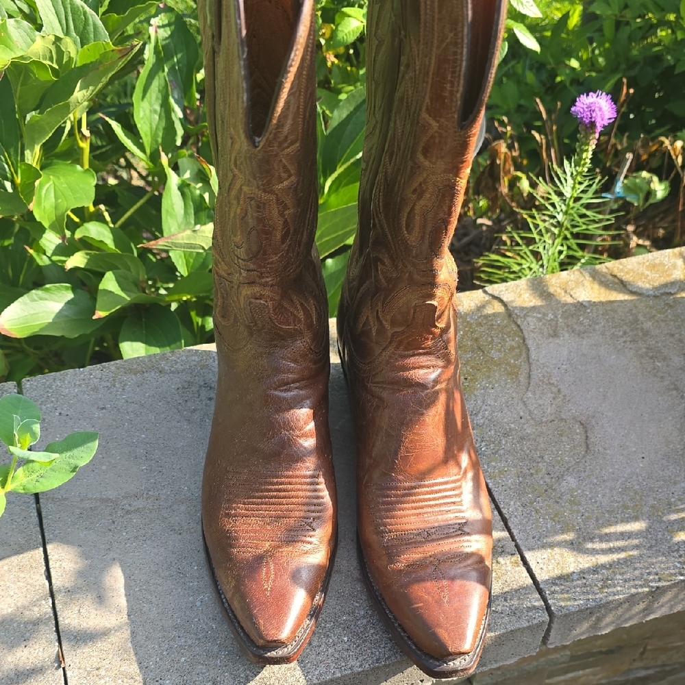 Lucchese Brown Leather Cowboy Boots 1883